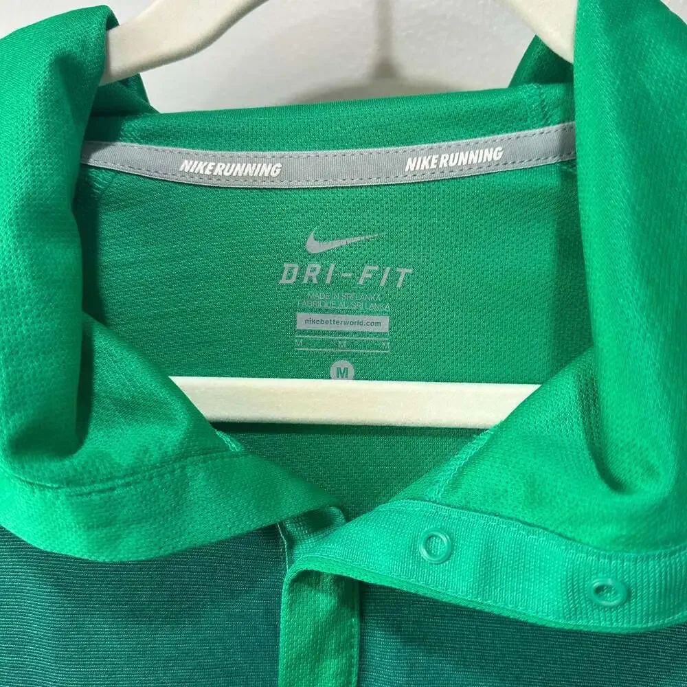 Nike Women's Dri-FIT Half-Zip Pullover Running Top in Green, Sz Medium - Picture 2 of 5